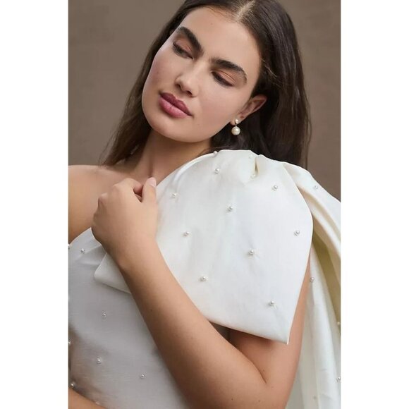 Sachin & Babi Pippa Mini Dress Size 4, 6 & 14 Wedding Pearl Bow - Picture 3 of 9